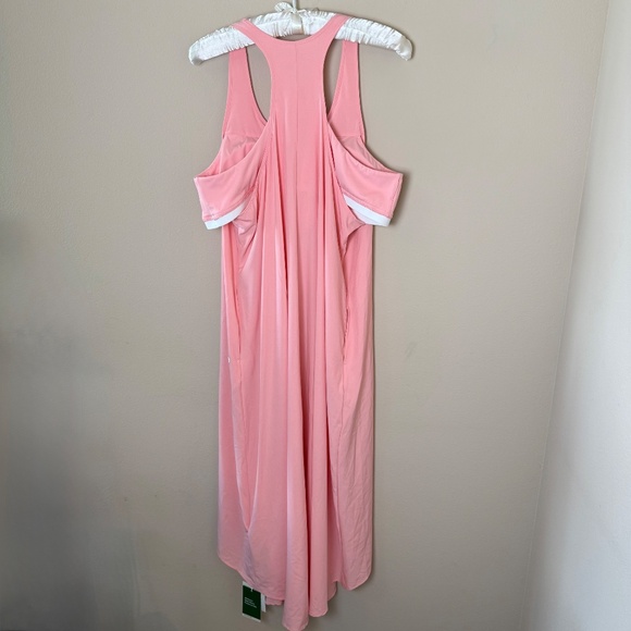 NWT Halara Breezefull Backless Racerback Midi Tank Dress Womens XL Blossom Pink - Picture 2 of 9